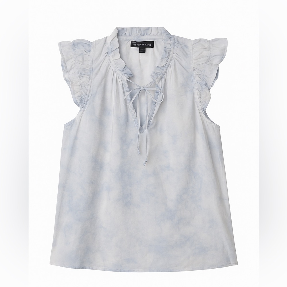 Tie Dye Ruffle Sleeve Top